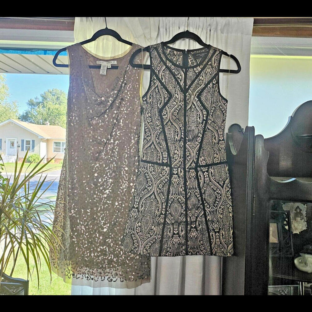 Lot of 2 cocktail party dresses Max Studio/Akira sz M